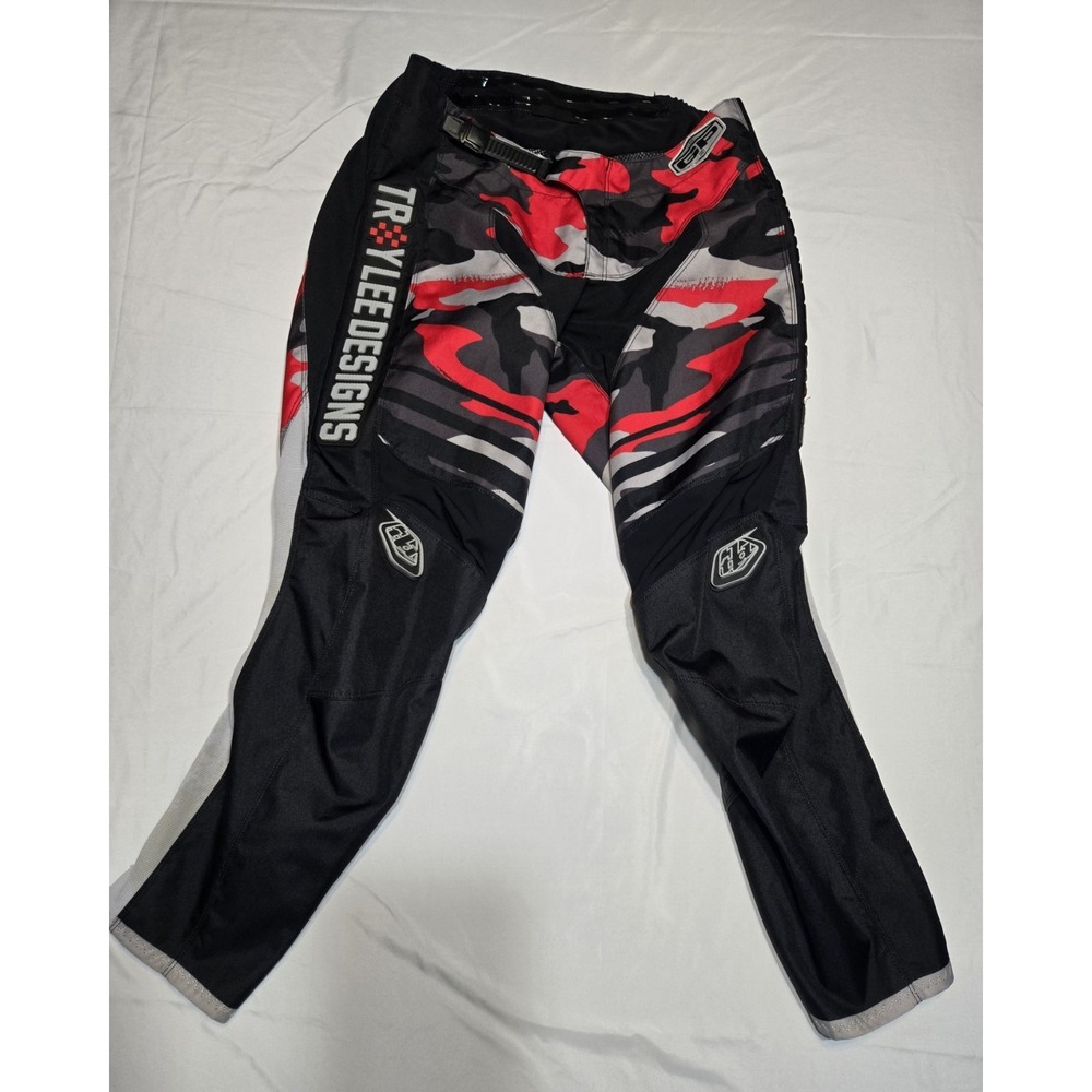 Troy Lee Designs GP Formula Camo Black Red Grey Adult 34 Adj Belt See Pics!!